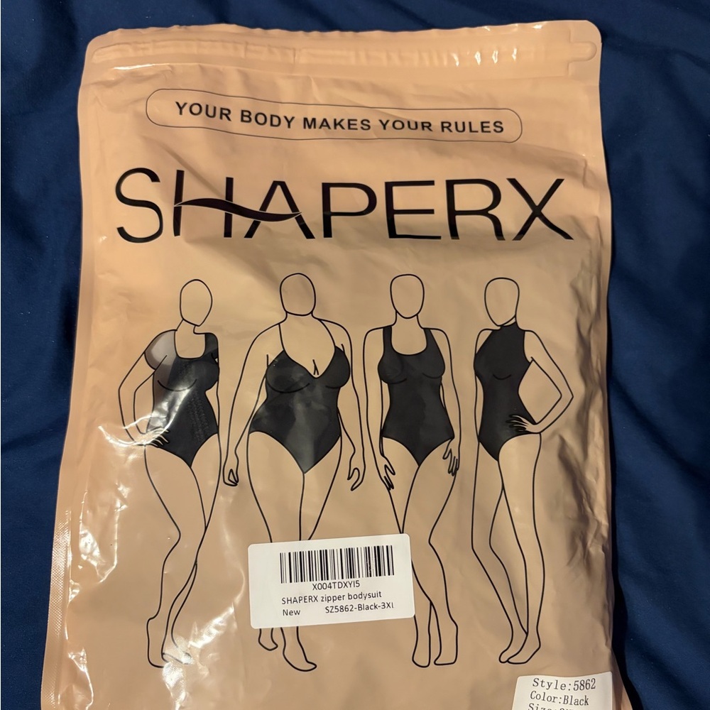 SHAPERX Zip-Up Tummy Control Short Bodysuit
